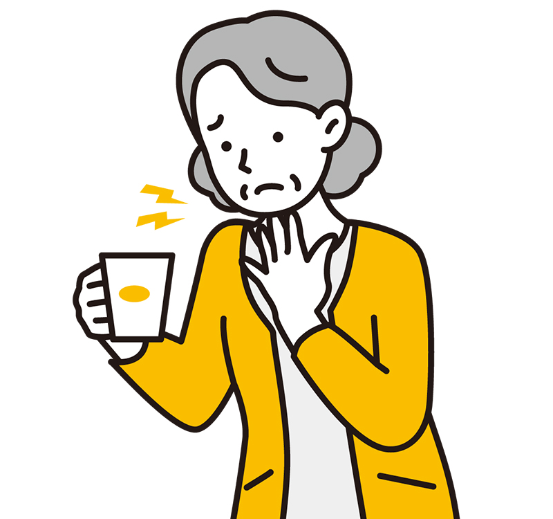 息切れや息苦しさを感じる