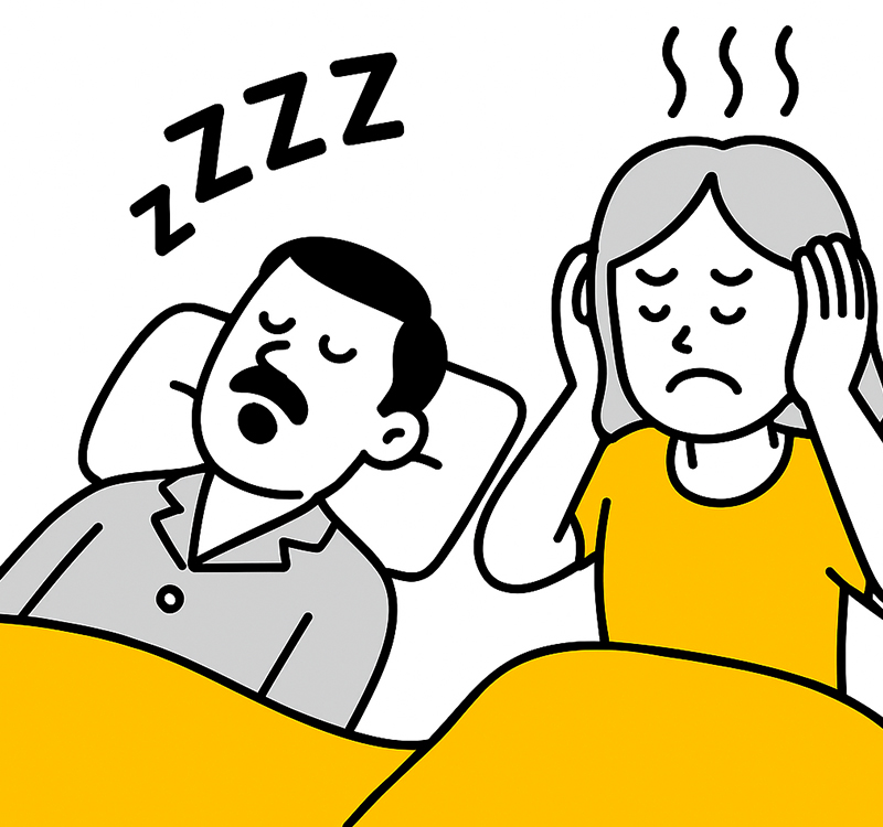 いびきがうるさいと家族に指摘された